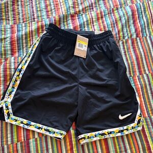 Nike rare DNA splatter  Black Athletic Shorts Blue Yellow.  size small new tags